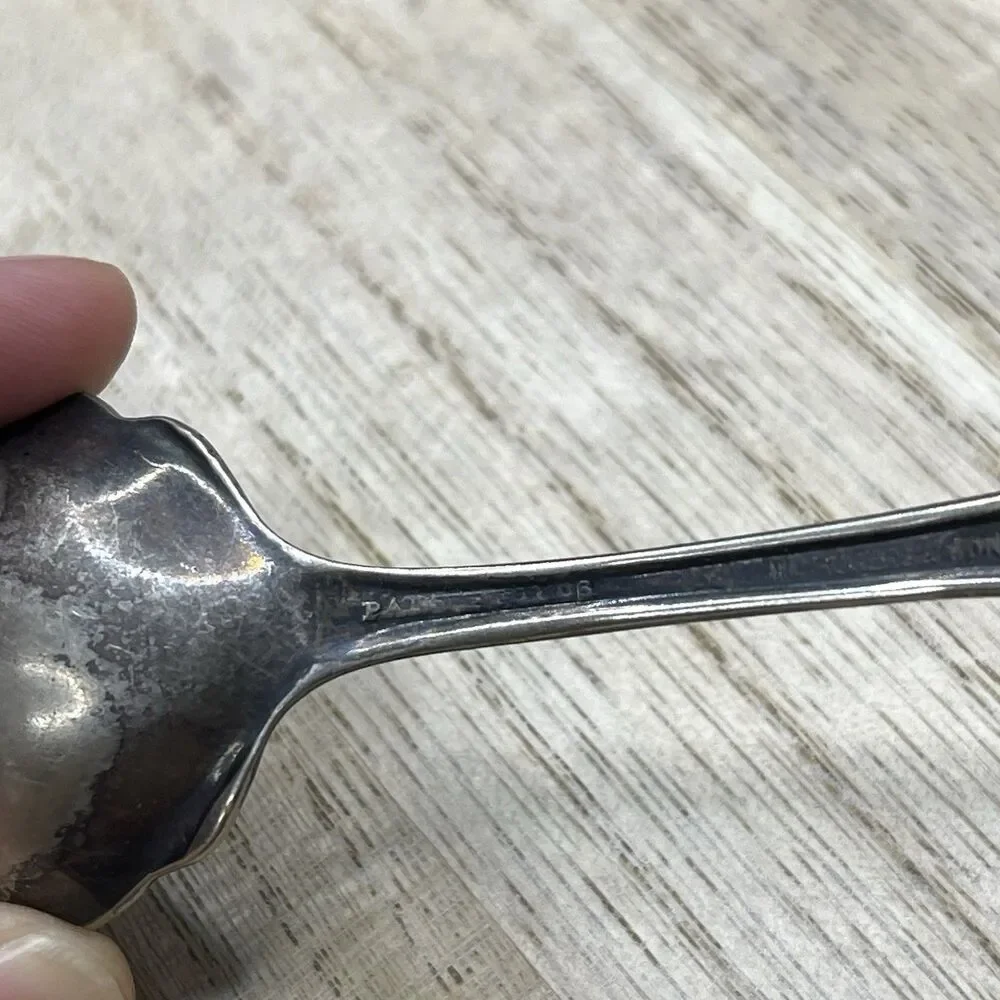 VTG Atq Wm Rogers & Son AA Silver Plate Spoon Patina Tarnished